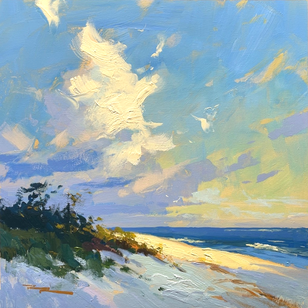Tropical Beach 12x12" Acrylic on Board